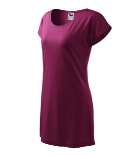 Love tričko/šaty dámské fuchsiová 2XL