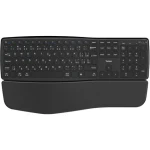 YENKEE YKB 2100 CSBK WL SWIFT černá / bezdrátová klávesnice / ergonomická / 2.4 GHz + Bluetooth 5.0 / USB-C (45025599)
