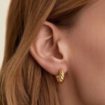 Ocelové náušnice Teresa Gold - chirurgická ocel, Zlatá