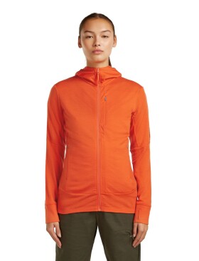 Dámská merino mikina ICEBREAKER Wmns 260 Quantum IV LS Zip Hoodie, Fervid velikost: XS