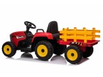 Mamido Elektrický traktor s vlečkou T2 červený 12V7Ah EVA kola