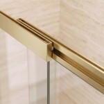 REA - Vanová zástěna posuvná Dario Brush Gold 80 REA-W7882