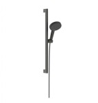 HANSGROHE - Raindance Alive Select S Set sprchové hlavice, tyče a hadice, 3 proudy, EcoSmart, kartáčovaný černý chrom 24600340