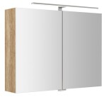SAPHO - RIWA galerka s LED osvětlením, 81x70x17cm, dub alabama RIW080-0022