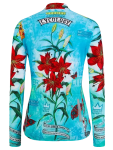 Cyklodres CYCOLOGY Winter Tiger Lily, aqua, dámský, dlouhý rukáv (Motiv Tiger Lily, velikost XXL)