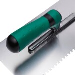 Hladítko nerezové 280 x 130 mm, dvoukomponentní rukojeť, 4 x 4 zubů, STALCO