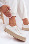 Dámské espadrilles na platformě Big Star TT274349 Bílé 39