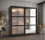 Šatní skříň Abi Flutes 2 Rozměry: 250 cm, Barva korpusu + barva dveří: Bílá + Bílá