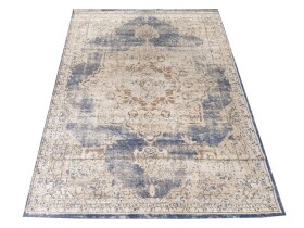 DumDekorace Dokonalý vintage koberec v béžově modré barvě se vzorem Šířka: 200 cm | Délka: 290 cm