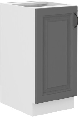 Spodní skříňka Stilo 40 D 1F BB Barva korpusu: Bílá, Barva dvířek: Dust Grey