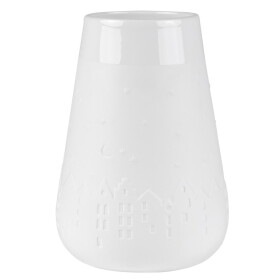 Räder Porcelánová váza Winter City, bílá barva, porcelán