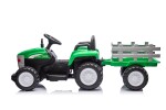 Mamido Dětský elektrický traktor s vlečkou Farm 24V 2x45W EVA kola zelený