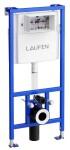 LAUFEN Rámový podomítkový modul CW1 SET s bílým tlačítkem + WC JIKA LYRA PLUS + SEDÁTKO DURAPLAST H8946600000001BI LY6