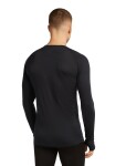Pánské merino tričko s dlouhým rukávem ICEBREAKER Mens 125 ZoneKnit LS Crewe, Black velikost: L
