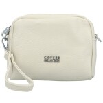 Stylová dámská mini koženková crossbody kabelka Fehmi, krémová
