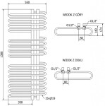 MEXEN Ops otopný žebřík/radiátor 1300 550 mm, 694 bílá W122-1300-550-00-20