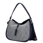 Módní dámská koženková kabelka do ruky Denira, modrá