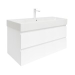 Koupelnová skříňka s umyvadlem SAT B-Way 99x50x45 cm bílá lesk BWAY2100WU2BBI BWAY2100WU2BBI