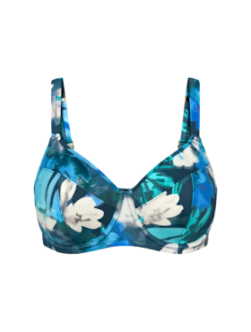 Dámská plavková podprsenka Summer Fleur W 02 - Triumph tmavá kombinace tyrkysové (M025) 040C