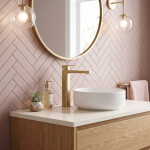 REA - Umyvadlová baterie Arlo Brush Gold, vysoká REA-B0977