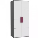 Skříň Libelle 91 cm Bílý/Šedá