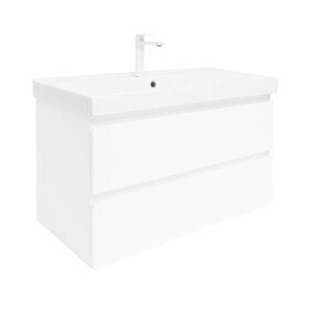 Koupelnová skříňka s umyvadlem SAT B-Way 99x50x45 cm bílá lesk BWAY2100WU1BBI BWAY2100WU1BBI