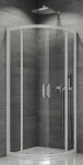 SanSwiss TOPR500800107 Sprchový kout čtvrtkruhový 80×80 cm, matný elox/sklo