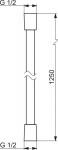 HANSA - Medipro Sprchová hadice 125 cm, chrom 04120473