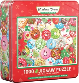 EUROGRAPHICS Puzzle v plechové krabičce Vánoční koblihy