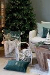 Chic Antique Povlak na polštář Aix Christmas trees 50 × 35 cm, zelená barva, textil
