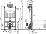 Alcadrain Předstěnový instalační systém pro suchou instalaci (do sádrokartonu) s ovládáním shora nebo zepředu AM118/1000 AM118/1000