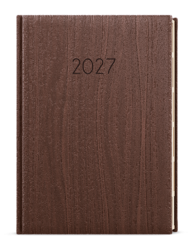 Týdenní diář 2027 Baloušek Oskar Wood A5 hnědá