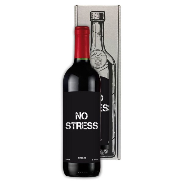 Mediabox Dárkové víno - No Stress - červené 750ml