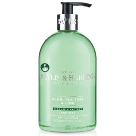 Baylis & Harding Antibakteriální tekuté mýdlo Aloe, Tea Tree a Limetka - 500 ml, zelená barva, plast