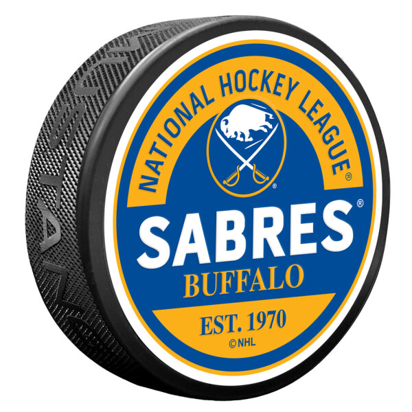 Mustang Puk Buffalo Sabres NHL Block Textured Puck