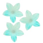 Dekorace oplatková - Květ mini 2 cm modrý, 400 ks