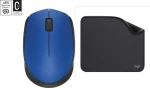 Logitech Wireless M171 modrá + Studio Series Graphite / Sada myš a podložka / bezdrátová optická