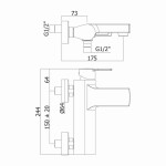 PAFFONI - West Vanová baterie s příslušenstvím, chrom WS023CR