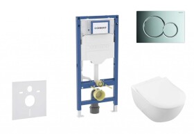 GEBERIT - Duofix Set předstěnové instalace, klozetu Subway 2.0 a sedátka softclose, tlačítko Sigma01, lesklý chrom SANI11CK1109