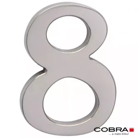 Cislo 3D nikl matny 8 - 5 cm