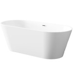 INVENA - Volně stojící vana 170 cm Limnos se sifonem chrom AN-00-110-KPL