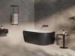 RAVAK - Freedom Corner II Tec Vana 175x86 cm, levá, černá/bílá CC91700000
