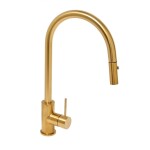 Dřezová baterie SAT Aurum s vytahovací sprškou, 2 proudy broušená zlatá SATBAUR286BG SATBAUR286BG