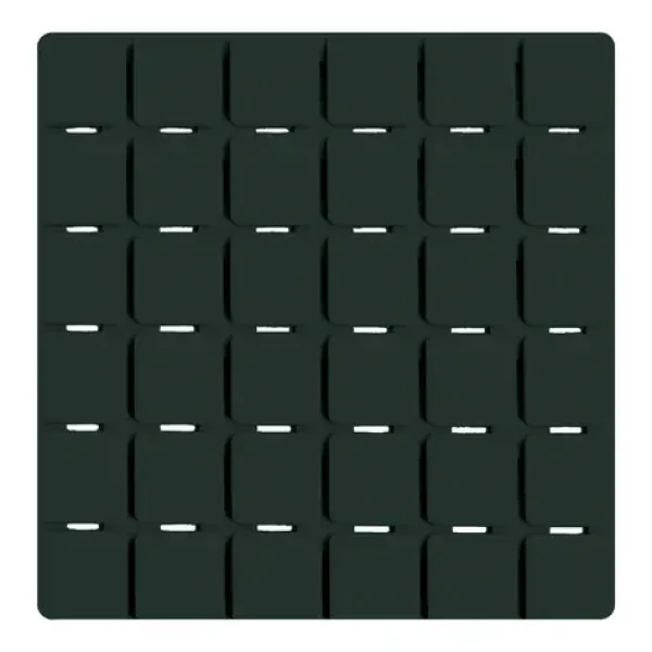 MSV QUADRO sada 5 protiskluzových podložek tmavě zelená / SBS kaučuk / 13 x 13 cm