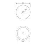 INVENA - Umyvadlo na desku LIMNOS , 36 cm, bílá CE-59-001-W