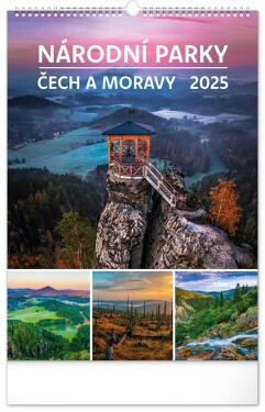 Kalendář 2025 nástěnný: Národní parky Čech Moravy,