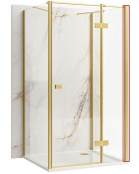 REA - Adaptér pro nástěnné kabiny U-ATLAS broušené zlato REA-K7560