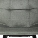 Židle barová, zelená látka, čtyřnohá kovová podnož, černý mat