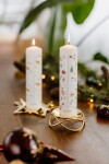 Bella Rose Adventní svíčka Vánoční myšky, bílá barva, vosk