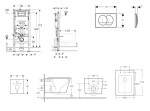 GEBERIT - Duofix Set předstěnové instalace, klozetu Arkas I a sedátka softclose, tlačítko Delta, bílá SANI11CA31146